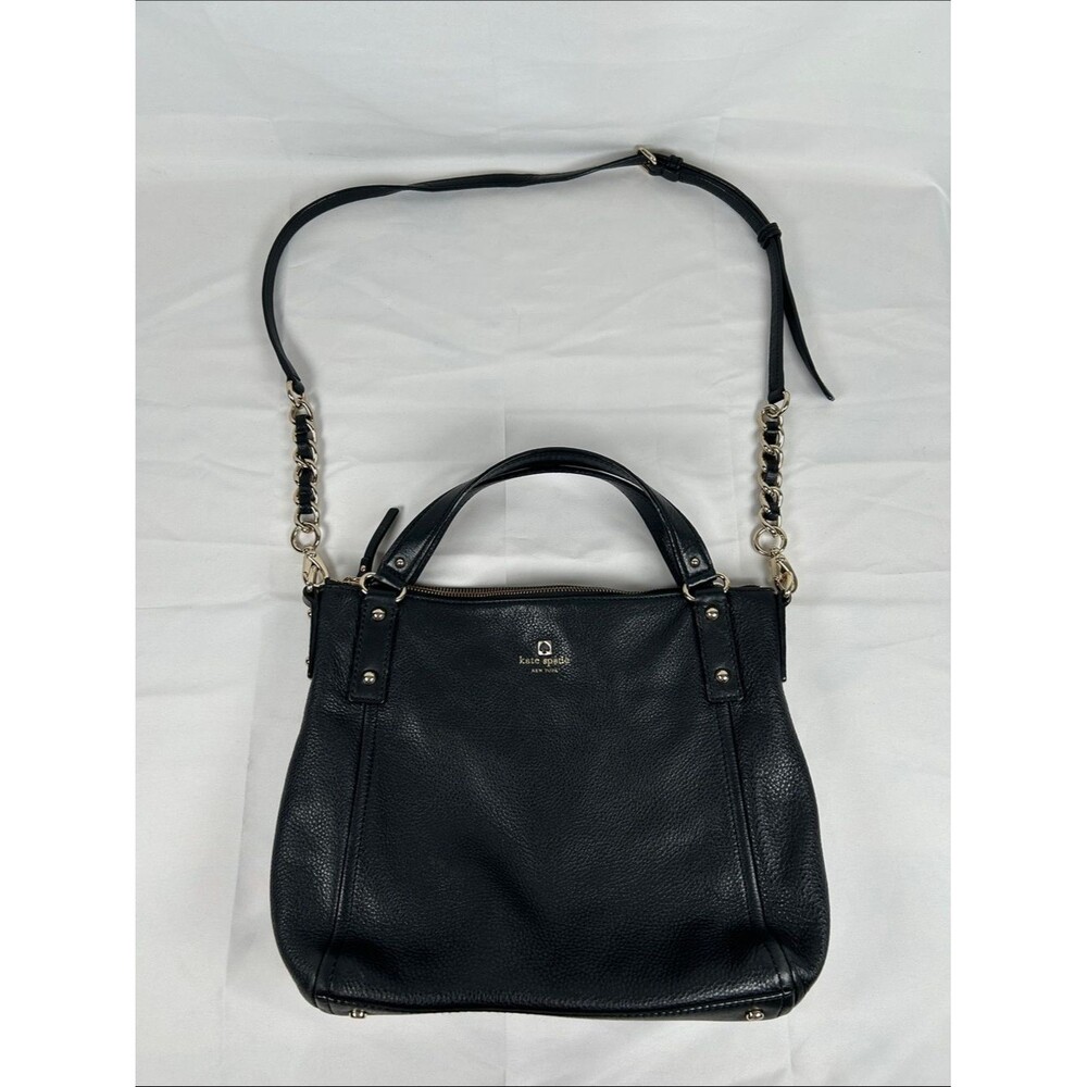Kate Spade New York Pine Street Kori Black Leather Bag Convertible Shoulder